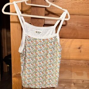 Mollusk Hemp Women's White Mushroom Print Tank Top